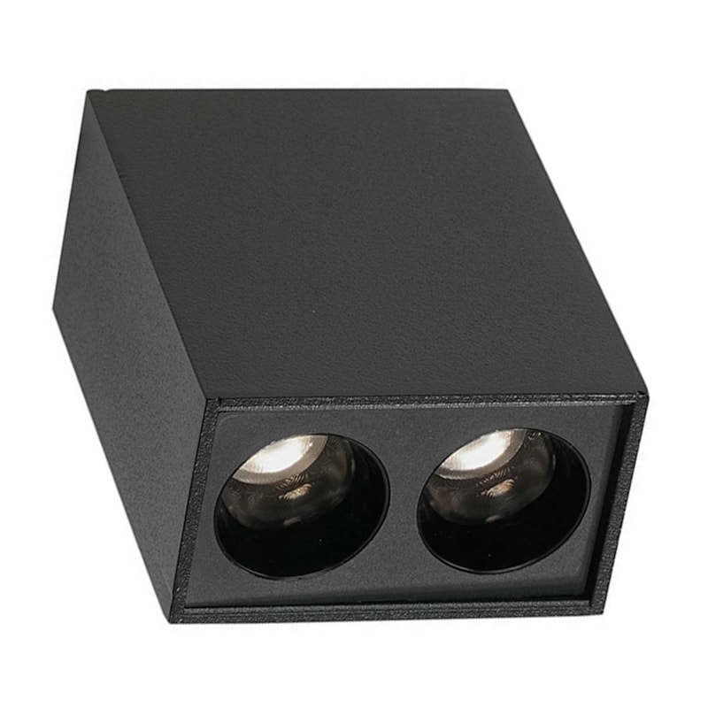 Spot Led Sobrepor Powerus Preto 4W 3000K 360Lm 35° IRC90 Bivolt Nordecor