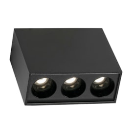 Spot Led Sobrepor Powerus Preto 6,0W 3000K 540Lm 35° IRC90 Bivolt Nordecor