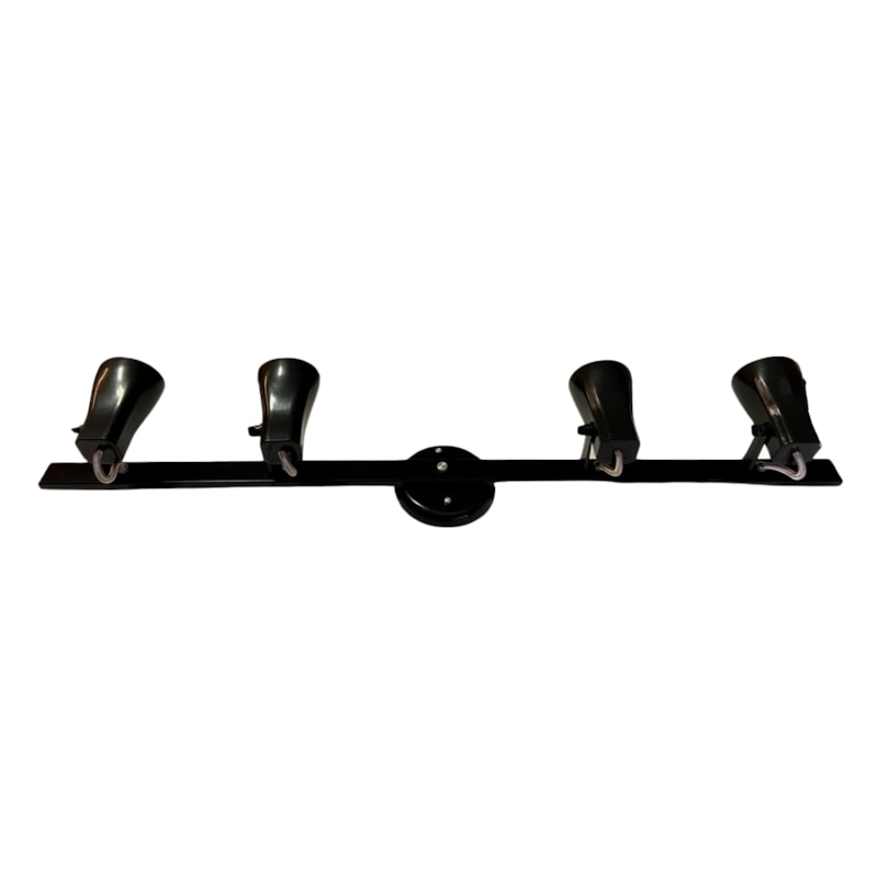 Spot Trilho Alfa Preto 4 Lâmpadas E27 Eletrorastro