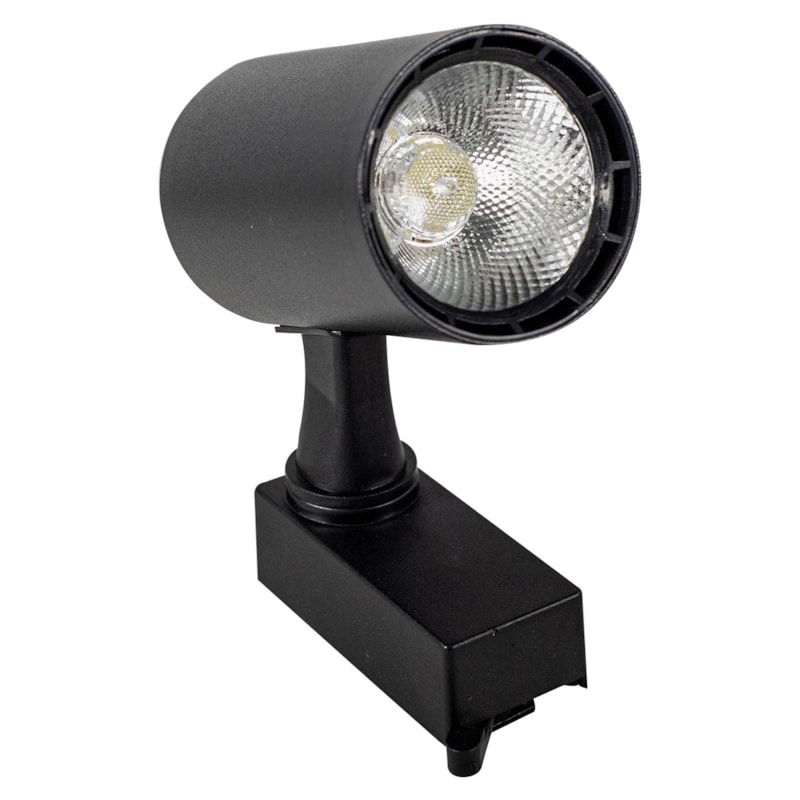 Spot Trilho LED 10W 3000K Branco Quente 750Lm Preto Bivolt Noll 520,0071 Noll