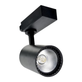 Spot Trilho LED Preto 20W Luz Amarela Bivolt Empalux Spot Trilho LED Preto 20W Luz Amarela Bivolt Empalux