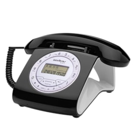 Telefone com Fio e Identificador de Chamadas TC8312 Preto Intelbras Telefone com Fio e Identificador de Chamadas TC8312 Preto Intelbras