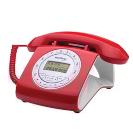 Telefone com Fio e Identificador de Chamadas TC8312 Vermelho Intelbras Telefone com Fio e Identificador de Chamadas TC8312 Vermelho Intelbras