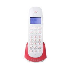 Telefone sem Fio com Identificador de Chamadas DECT Moto700-S Vermelho e Branco Motorola