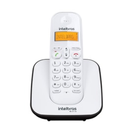 Telefone sem Fio com Identificador de Chamadas TS-3110 Preto e Branco Intelbras Telefone sem Fio com Identificador de Chamadas TS-3110 Preto e Branco Intelbras