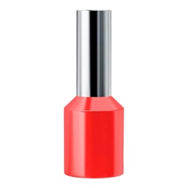 Terminal Pino Tubular 10MM Vermelho Com 100 Unidades Rohdina