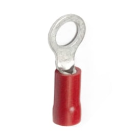 Terminal Pré-Isolado Anel Vermelho-4 0,5/1,5mm Com 100 Eletrorastro