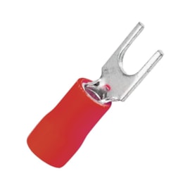 Terminal Pré-Isolado Forquilha Vermelho-4 0,5/1,5mm Com 100 Eletrorastro