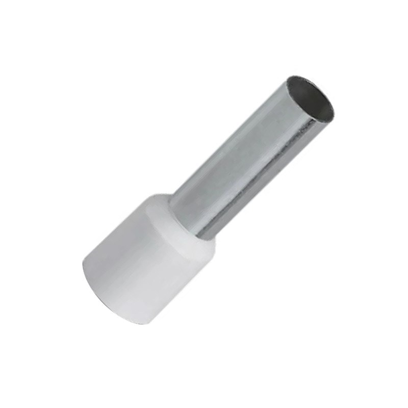 Terminal Pré-Isolado Pino Tubular Branco 0,50mm Com 100 unidades Rohdina