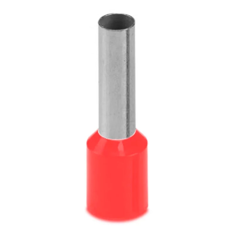 Terminal Tubular  1.00Mm Vermelho Com 100 Rohdina