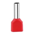 Terminal Tubular Duplo 1.00Mm Vermelho Com 100 Rohdina