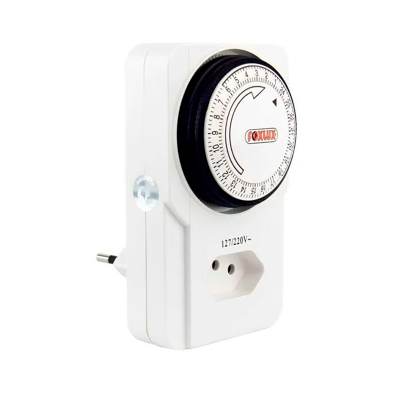 Timer Analógico para Tomada FX TBA Bivolt Foxlux
