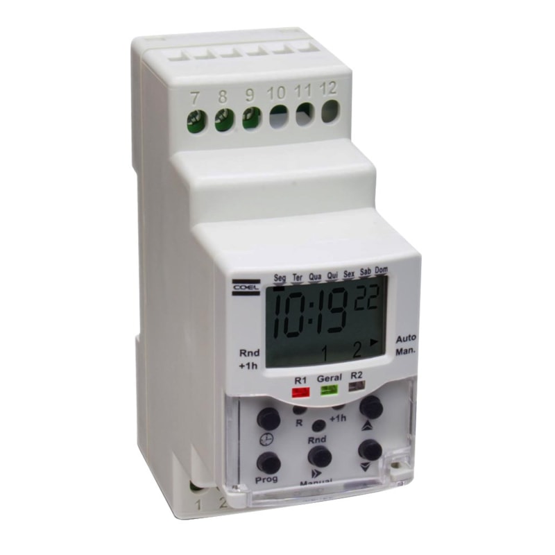 Timer Digital para Trilho DIN 100-240VCA BWT40HR 40 Memórias Coel