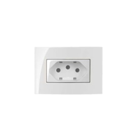 Tomada 10A para Móvel Branca Sleek Margirius Tomada 10A para Móvel Branca Sleek Margirius