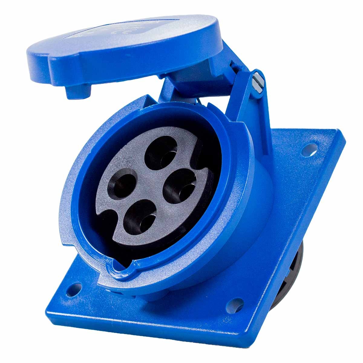 Tomada Blindada Sobrepor 3P+T 63A 220V Azul Tl3S63642 Metaltex