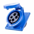 Tomada Blindada Embutir 3P+T 32A 220V 9H Azul Metaltex