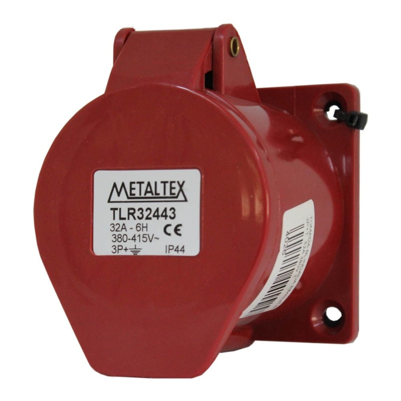 Tomada Blindada Embutir 3P+T 32A 415V Vermelha Metaltex os melhores