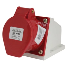 Tomada Blindada Sobrepor 2P+T 16A 380V MGI-013-9 Vermelho N-3009 JNG