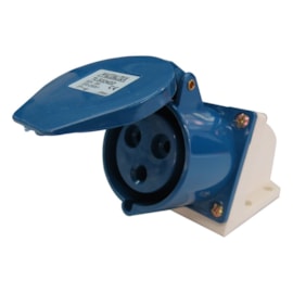 Tomada Blindada Sobrepor 2P+T 32A 250V Azul Metaltex Tomada Blindada Sobrepor 2P+T 32A 250V Azul Metaltex