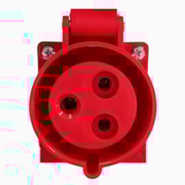 Tomada Blindada Sobrepor 2P+T  32A 380V 9H Vermelho Jng