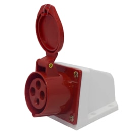Tomada Blindada Sobrepor 3P+T 16A 380V Vermelha Eletrorastro Tomada Blindada Sobrepor 3P+T 16A 380V Vermelha Eletrorastro
