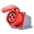 Tomada Blindada Sobrepor 3P+T  32A 380V Vermelha Tl3S32443 Metaltex