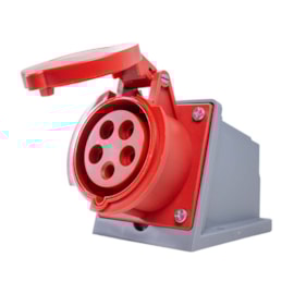 Tomada Blindada Sobrepor 3P+T+N 16A 380V 6H Vermelha Metaltex