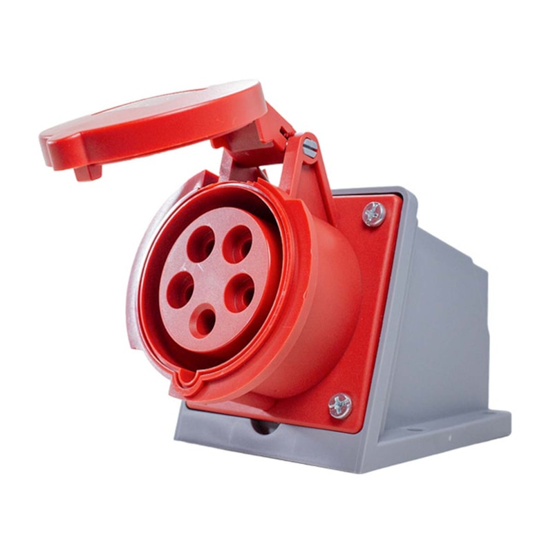 Tomada Blindada Sobrepor 3P+T+N 16A 380V 6H Vermelha Metaltex