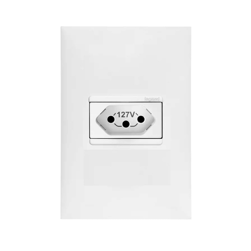 Tomada Branca 20A Com Placa 4X2 Pial Plus+