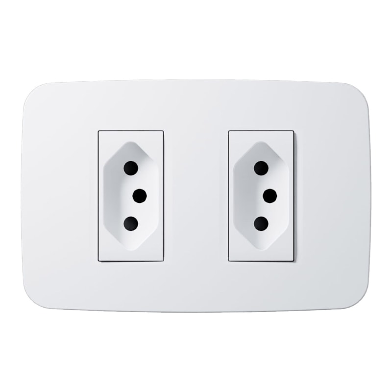 Tomada Origen 20A Dupla Branca 250v N0536.22 ABB