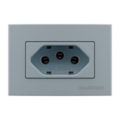 Tomada Para Moveis Sleek 20A Cinza Margirius