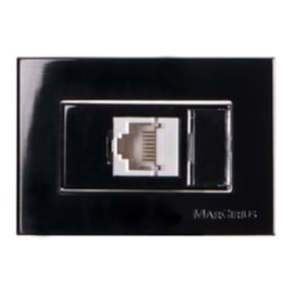 Tomada Para Móvel Rj45 Preta Cat5e Informatica Ebony Margirius