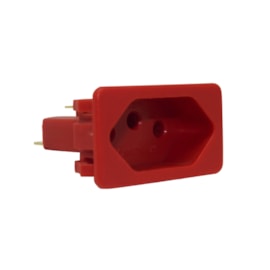 Tomada para Painel Elétrico 10A 2P+T com Poço Interno Vermelha Margirius Tomada para Painel Elétrico 10A 2P+T com Poço Interno Vermelha Margirius