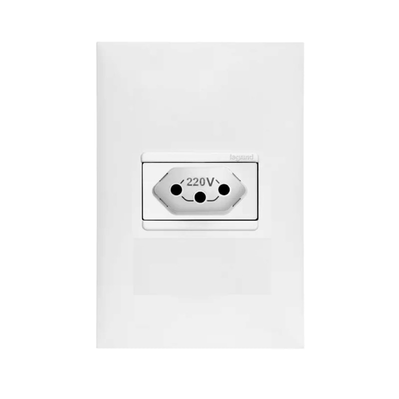 Tomada Plus +  Branca 10A Com Placa Pial