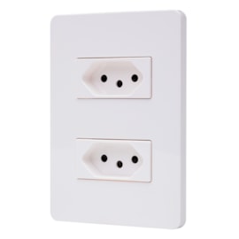 Tomada Unno 10A 250V Dupla Branca Abb