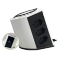 Torre De Tomada 3Tomadas 10A + Usb A + Usb C + Indução Branca Daneva