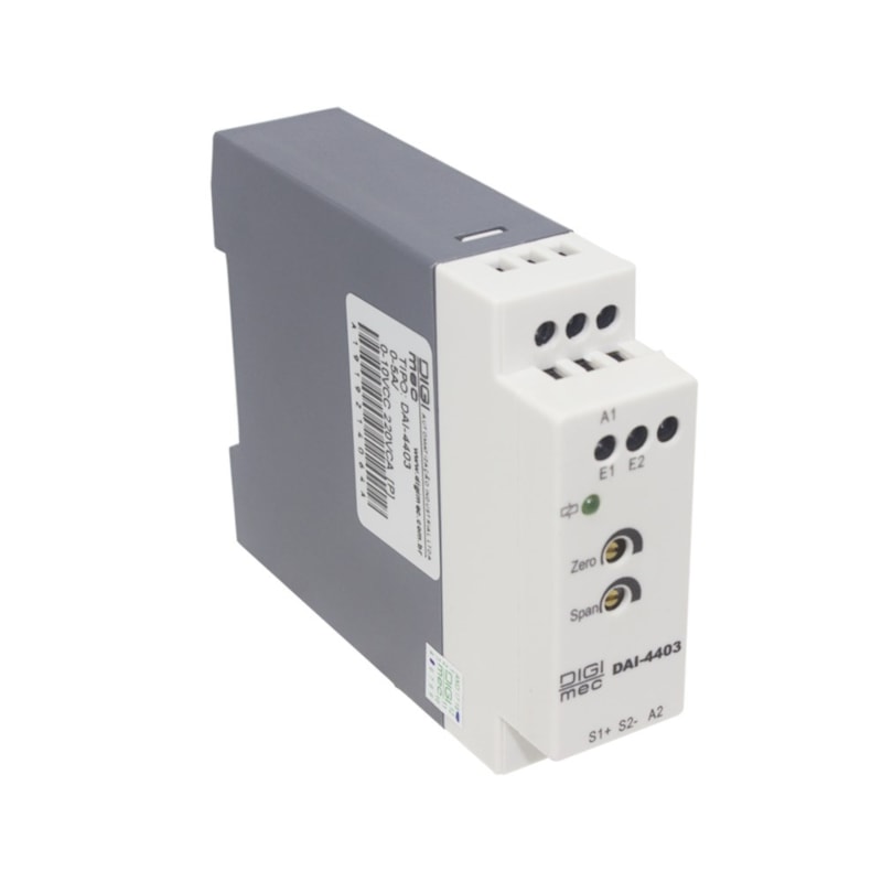 Transdutor DAI-4403 Entrada 0-5A Saída 0-10V 220VCA DAI 4403 Digimec