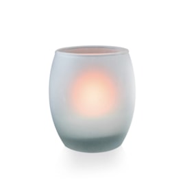 Vela Decorativa LED Ambar em Copo de Vidro Fosco Luminatti Vela Decorativa LED Ambar em Copo de Vidro Fosco Luminatti