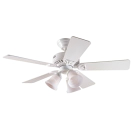 Ventilador de Teto Beacon Hill Níquel 5 Pás Branco/Carvalho 127V Hunter Ventilador de Teto Beacon Hill Níquel 5 Pás Branco/Carvalho 127V Hunter