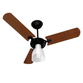 Ventilador de Teto Delta Light 3 Pás Preto/Madeira 220V Venti-Delta Ventilador de Teto Delta Light 3 Pás Preto/Madeira 220V Venti-Delta