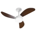 Ventilador De Teto Led 12W 6000K New Light 3 Pás Branco e Tabaco 127V Venti-Delta