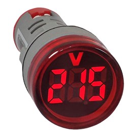 Voltímetro Digital Vermelho 50-265VCA V20-2R Metaltex